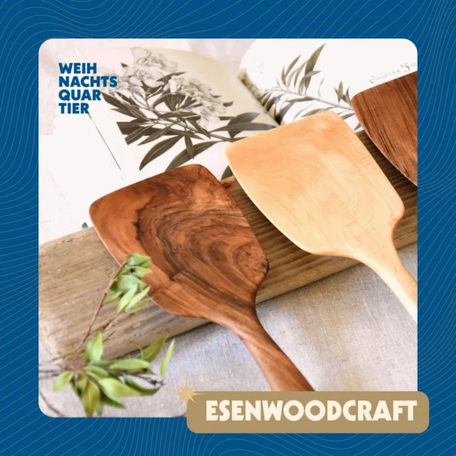 Einzigartige Wohnaccessoires sind auch 2024 fixer Bestandteil des WEIHNACHTSQUARTIER.

Heute stellen wir euch ein weiteres neues Label vor, das ihr bei uns noch nicht gesehen habt: Willkommen @esen_woodcraft!

Finest kitchen & dining ware - aus Holz handgemacht und somit jedes Stück ein Unikat. Bei uns wird der Pfannenwender zum Design-Objekt. 😍

#weihnachtsquartier #wq24
#designmarkt #weihnachtsmarkt
#handgemacht #kunsthandwerk