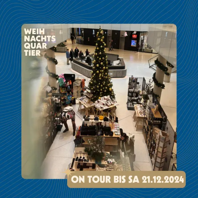 Das WEIHNACHTSQUARTIER fand wie gewohnt am 1. Adventwochenende als 3-tägiger Designmarkt mit rund 100 einzigartigen Labels statt.

Im THE ICON VIENNA findet ihr nun die kleinere Variante, das WEIHNACHTSQUARTIER ON TOUR - dafür aber zweieinhalb Wochen lang bis inklusive Samstag, 21. Dezember 2024. 🤩

#weihnachtsquartier #wqontour
#designmarkt #weihnachtsmarkt
#nachhaltigkeit #lokalshoppen
#geschenkideen #popupstore